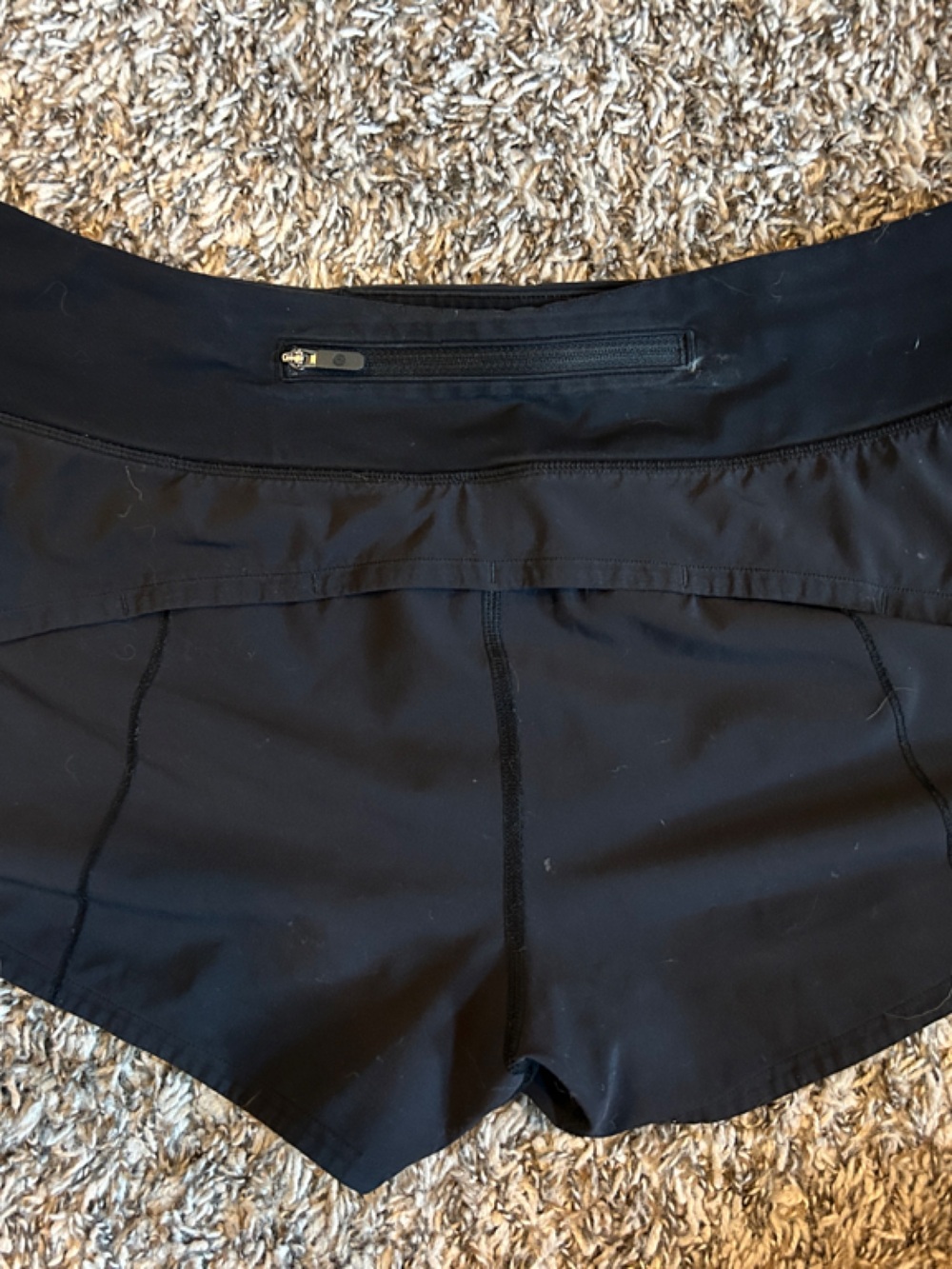 Lululemon Speed Up Black Athletic Shorts with Zip Pocket size 6